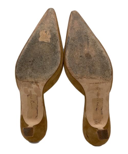 Manolo Blahnik（マノロブラニク）Manolo Blahnik (マノロブラニク) CAROLYNE MULE ブラウン サイズ:36.5の古着・服飾アイテム