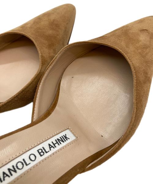 Manolo Blahnik（マノロブラニク）Manolo Blahnik (マノロブラニク) CAROLYNE MULE ブラウン サイズ:36.5の古着・服飾アイテム