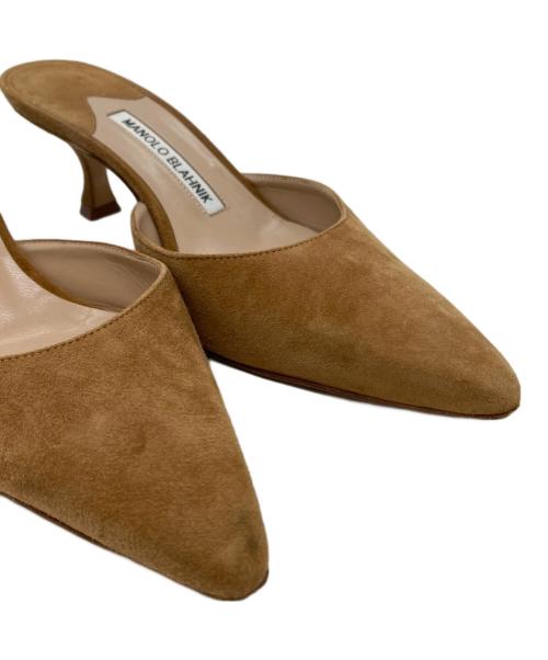 Manolo Blahnik（マノロブラニク）Manolo Blahnik (マノロブラニク) CAROLYNE MULE ブラウン サイズ:36.5の古着・服飾アイテム
