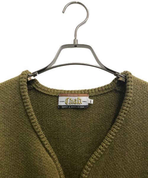 SORRY A BOOTLEG PGM（ソーリーアブートレグプログラム）SORRY A BOOTLEG PGM (ソーリーアブートレグプログラム) SANCHA CARDIGAN オリーブ サイズ:1の古着・服飾アイテム