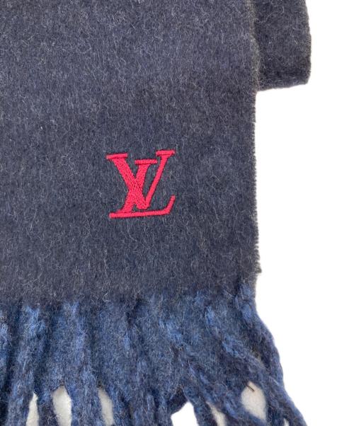 LOUIS VUITTON（ルイ ヴィトン）LOUIS VUITTON (ルイ ヴィトン) カシミヤマフラー ネイビーの古着・服飾アイテム