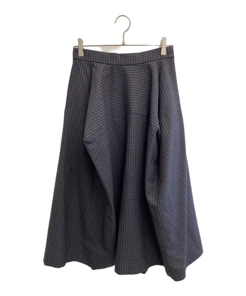 Vivienne Westwood RED LABEL（ヴィヴィアンウエストウッドレッドレーベル）Vivienne Westwood RED LABEL (ヴィヴィアンウエストウッドレッドレーベル) 変形チェックスカート ブラウン×ネイビー サイズ:03の古着・服飾アイテム