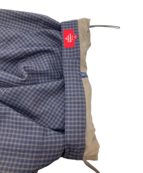 Vivienne Westwood RED LABEL（ヴィヴィアンウエストウッドレッドレーベル）Vivienne Westwood RED LABEL (ヴィヴィアンウエストウッドレッドレーベル) 変形チェックスカート ブラウン×ネイビー サイズ:03の古着・服飾アイテム