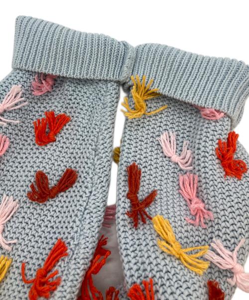 6(ROKU) BEAUTY&YOUTH（ロク ビューティーアンドユース）6(ROKU) BEAUTY&YOUTH (ロク ビューティーアンドユース) リボンニットカーディガン スカイブルー サイズ:-の古着・服飾アイテム