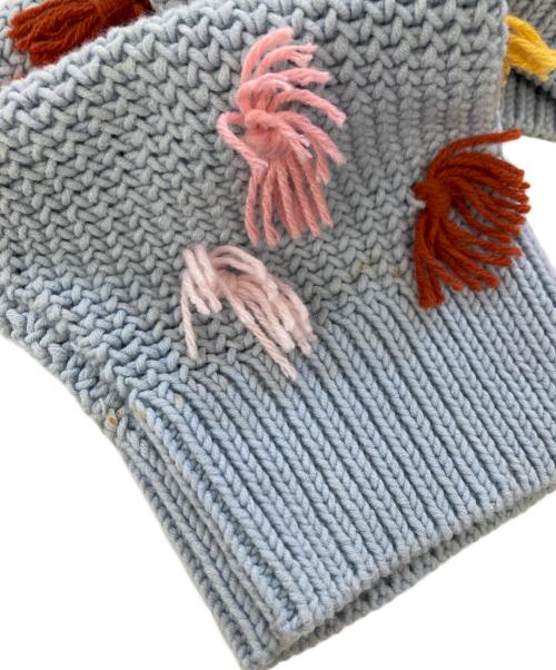 6(ROKU) BEAUTY&YOUTH（ロク ビューティーアンドユース）6(ROKU) BEAUTY&YOUTH (ロク ビューティーアンドユース) リボンニットカーディガン スカイブルー サイズ:-の古着・服飾アイテム