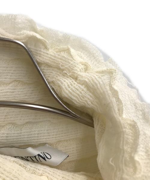 VALENTINO（ヴァレンティノ）VALENTINO (ヴァレンティノ) バイカラーニットワンピース ブラック×ホワイト サイズ:XLの古着・服飾アイテム