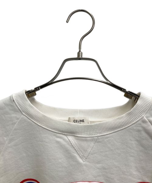 CELINE（セリーヌ）CELINE (セリーヌ) トリオンフプリントルーズスウェットTシャツ ホワイト サイズ:SIZE Mの古着・服飾アイテム