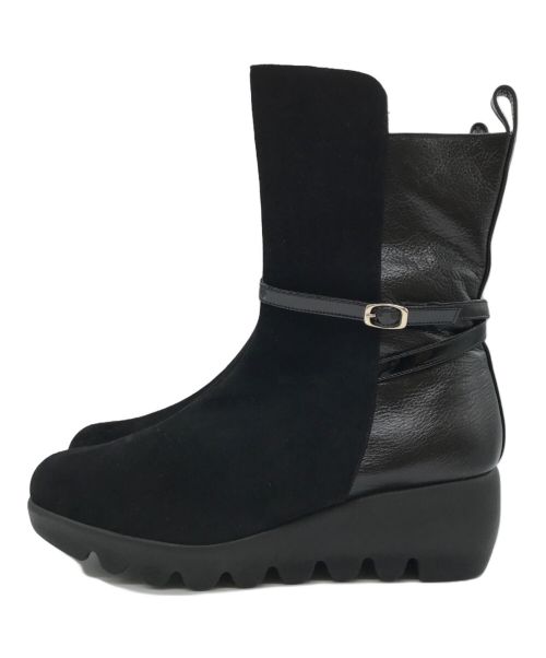 hills avenue（ヒルズアヴェニュー）hills avenue (ヒルズアヴェニュー) 切替ブーツ ブラック サイズ:24.5の古着・服飾アイテム