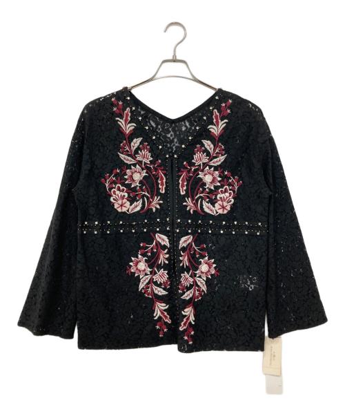 GRACE CONTINENTAL（（グレースコンチネンタル）GRACE CONTINENTAL (（グレースコンチネンタル) レース刺繍トップ ブラック サイズ:Ｍ 未使用品の古着・服飾アイテム