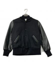 skookum（スクーカム）の古着「USA製袖レザースタジャン」｜ブラック