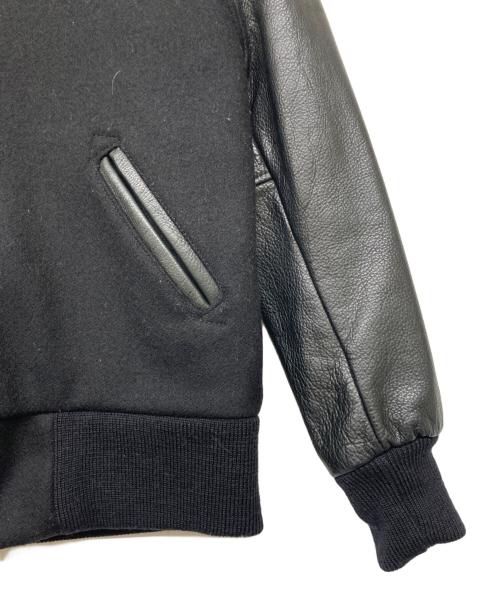 skookum（スクーカム）skookum (スクーカム) USA製袖レザースタジャン ブラック サイズ:30の古着・服飾アイテム