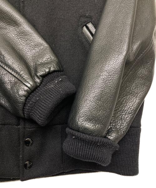 skookum（スクーカム）skookum (スクーカム) USA製袖レザースタジャン ブラック サイズ:30の古着・服飾アイテム