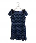 M'S GRACYエムズグレイシー）の古着「ドット柄ミニワンピース」｜ネイビー