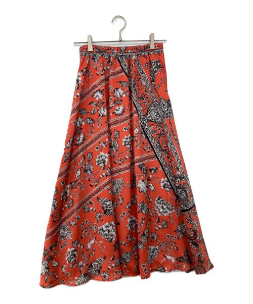 Diagram（ダイアグラム）Diagram (ダイアグラム) パッチワークフレアスカート レッド サイズ:Ｓ 未使用品の古着・服飾アイテム