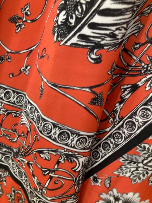 Diagram（ダイアグラム）Diagram (ダイアグラム) パッチワークフレアスカート レッド サイズ:Ｓ 未使用品の古着・服飾アイテム