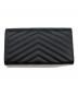 Yves Saint Laurent (イヴサンローラン) ラージフラップウォレット ブラック：35000円