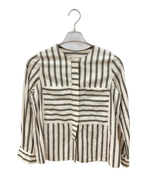 The SECRETCLOSET（ザシークレットクローゼット）THE SECRETCLOSET (ザシークレットクローゼット) シャツ オリーブ×アイボリー サイズ:1の古着・服飾アイテム