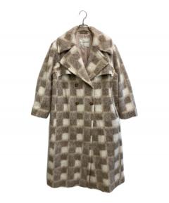 中古・古着通販】pellicule (ペリキュール) plump fur zip coat ピンク