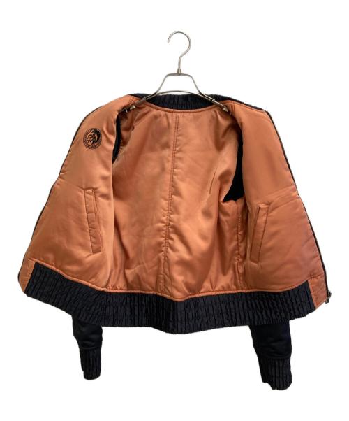 DIESEL（ディーゼル）DIESEL (ディーゼル) リバーシブルMA-1ジャケット ブラック×オレンジ サイズ:Mの古着・服飾アイテム