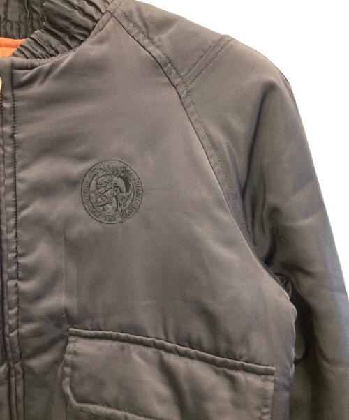 DIESEL（ディーゼル）DIESEL (ディーゼル) リバーシブルMA-1ジャケット ブラック×オレンジ サイズ:Mの古着・服飾アイテム