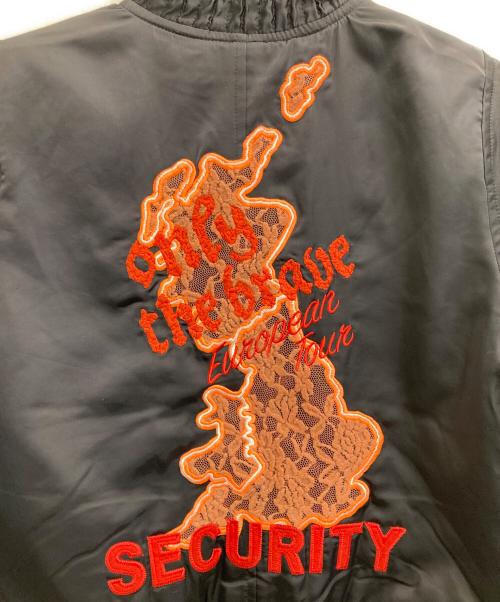 DIESEL（ディーゼル）DIESEL (ディーゼル) リバーシブルMA-1ジャケット ブラック×オレンジ サイズ:Mの古着・服飾アイテム