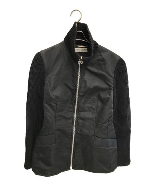 DOLCE & GABBANA（ドルチェ＆ガッバーナ）DOLCE & GABBANA (ドルチェ＆ガッバーナ) 切替コート ブラック サイズ:42の古着・服飾アイテム