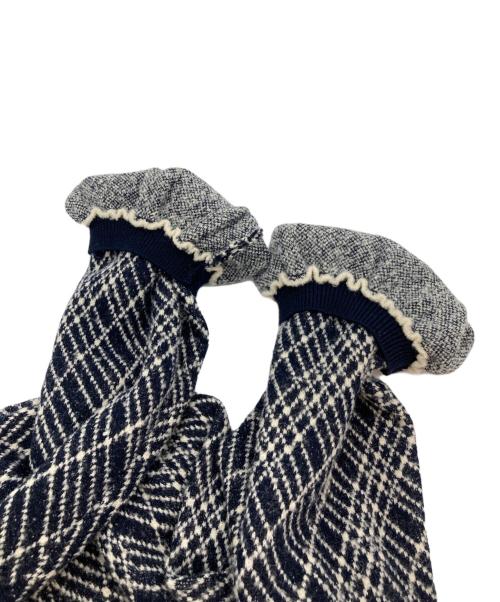 HER LIP TO（ハーリップトゥ）HER LIP TO (ハーリップトゥ) Vosges Jacquard Knit Dress ホワイト×ネイビー サイズ:Mの古着・服飾アイテム