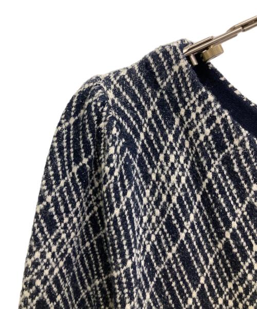 HER LIP TO（ハーリップトゥ）HER LIP TO (ハーリップトゥ) Vosges Jacquard Knit Dress ホワイト×ネイビー サイズ:Mの古着・服飾アイテム