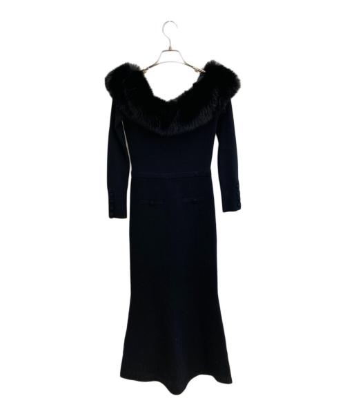darich（ダーリッチ）darich (ダーリッチ) オフショルファーニットロングワンピース ブラック サイズ:Free 未使用品の古着・服飾アイテム