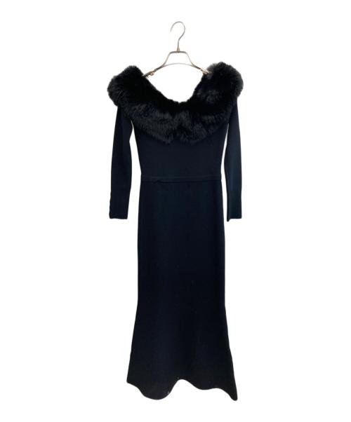darich（ダーリッチ）darich (ダーリッチ) オフショルファーニットロングワンピース ブラック サイズ:Free 未使用品の古着・服飾アイテム
