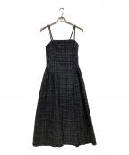 eimy istoireエイミーイストワール）の古着「ツイードタックフレアキャミワンピース」｜グレー