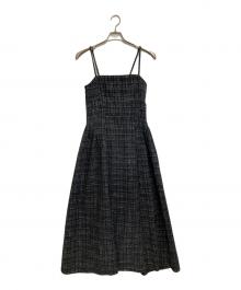 eimy istoire（エイミーイストワール）の古着「ツイードタックフレアキャミワンピース」｜グレー