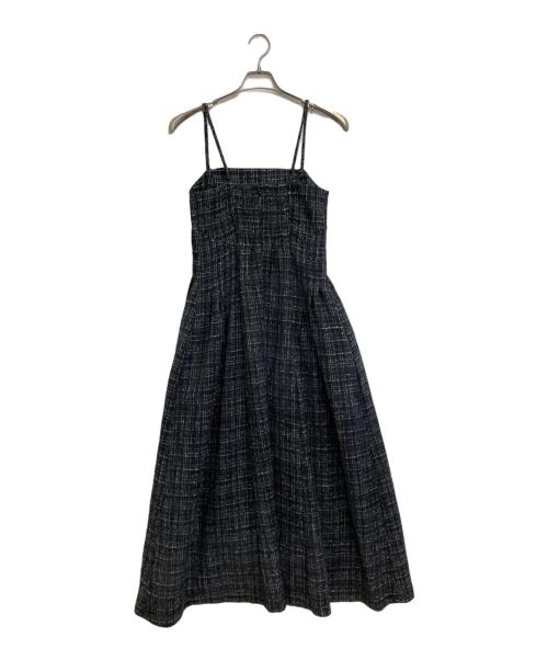 eimy istoire（エイミーイストワール）eimy istoire (エイミーイストワール) ツイードタックフレアキャミワンピース グレー サイズ:Mの古着・服飾アイテム