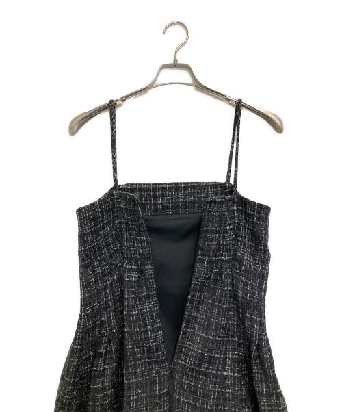 eimy istoire（エイミーイストワール）eimy istoire (エイミーイストワール) ツイードタックフレアキャミワンピース グレー サイズ:Mの古着・服飾アイテム