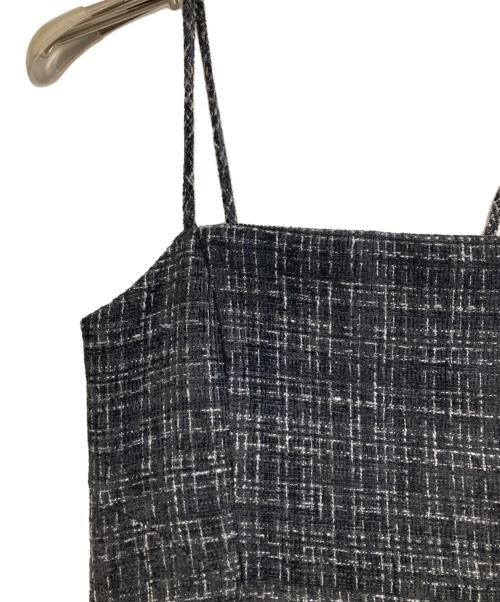 eimy istoire（エイミーイストワール）eimy istoire (エイミーイストワール) ツイードタックフレアキャミワンピース グレー サイズ:Mの古着・服飾アイテム