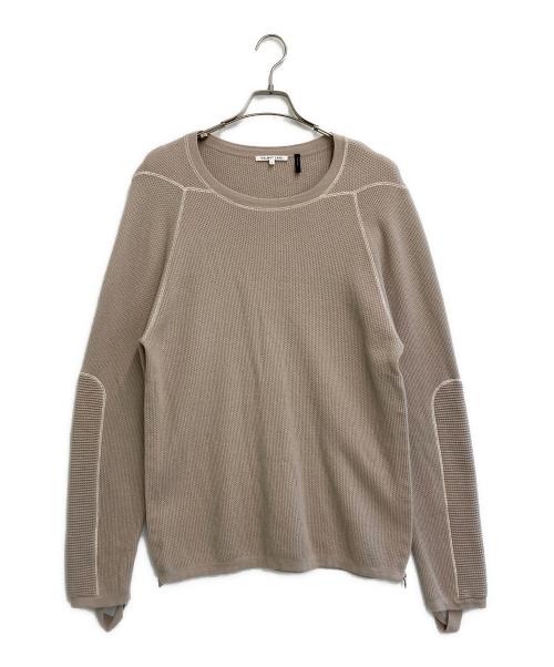 HELMUT LANG（ヘルムートラング）HELMUT LANG (ヘルムートラング) ワッフルカットソー ベージュ サイズ:Lの古着・服飾アイテム