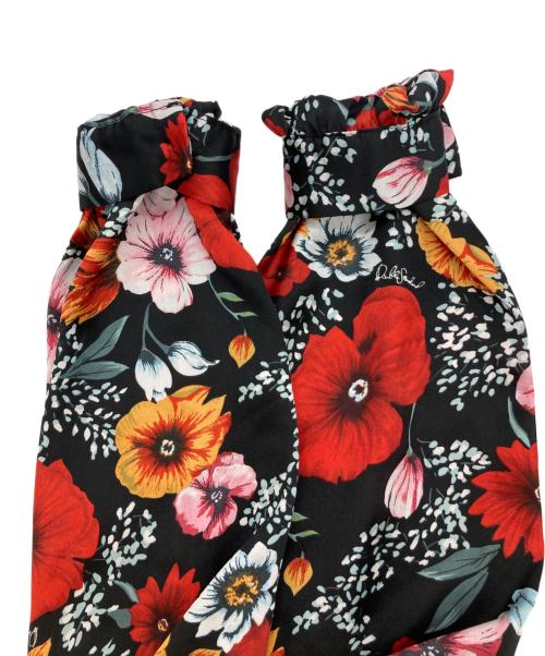 Sov.（ソブ）Sov. (ソブ) 花柄オリジナルマットサテンワンピース ブラック サイズ:Mの古着・服飾アイテム