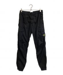STONE ISLAND（ストーンアイランド）の古着「ストレッチ ガーメントダイ テーパードカーゴパンツ」｜ブラック