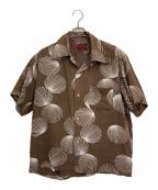 EVISUエヴィス）の古着「アロハシャツ/半袖シャツ」｜ブラウン×ホワイト