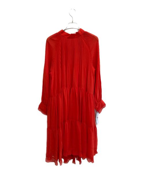 CORCOVADO（コルコバード）CORCOVADO (コルコバード) プリーツワンピース レッド サイズ:38 未使用品の古着・服飾アイテム