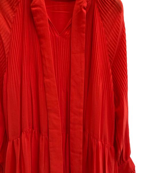 CORCOVADO（コルコバード）CORCOVADO (コルコバード) プリーツワンピース レッド サイズ:38 未使用品の古着・服飾アイテム