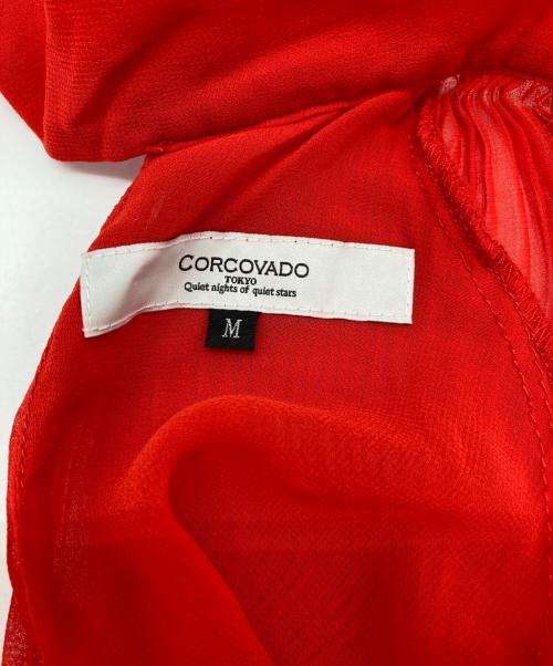 CORCOVADO（コルコバード）CORCOVADO (コルコバード) プリーツワンピース レッド サイズ:38 未使用品の古着・服飾アイテム