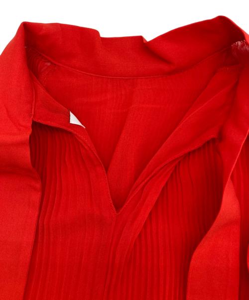 CORCOVADO（コルコバード）CORCOVADO (コルコバード) プリーツワンピース レッド サイズ:38 未使用品の古着・服飾アイテム