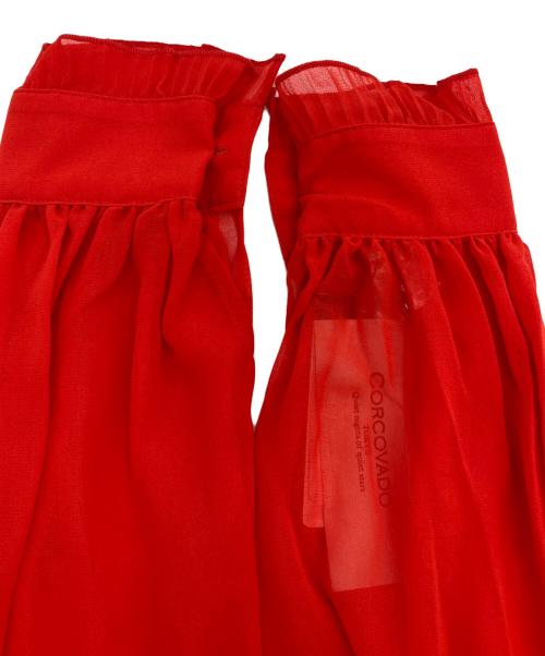 CORCOVADO（コルコバード）CORCOVADO (コルコバード) プリーツワンピース レッド サイズ:38 未使用品の古着・服飾アイテム