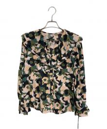 GRACE CLASS（グレースクラス）の古着「カモプリントフリルブラウス」｜オリーブ×ベージュ