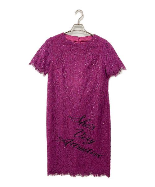 Diagram（ダイアグラム）Diagram (ダイアグラム) スパン刺繍レースミニワンピース パープル サイズ:SIZE Ｍ 未使用品の古着・服飾アイテム