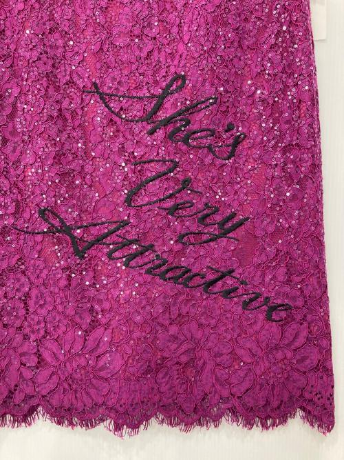 Diagram（ダイアグラム）Diagram (ダイアグラム) スパン刺繍レースミニワンピース パープル サイズ:SIZE Ｍ 未使用品の古着・服飾アイテム