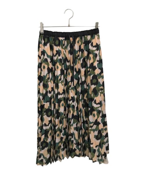 GRACE CLASS（グレースクラス）GRACE CLASS (グレースクラス) カモプリントプリーツスカート ベージュ×グリーン サイズ:36 未使用品の古着・服飾アイテム