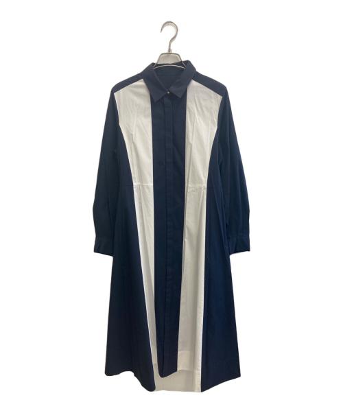 GRACE CLASS（グレースクラス）GRACE CLASS (グレースクラス) バイカラーシャツドレス ネイビー×ホワイト サイズ:38 未使用品の古着・服飾アイテム