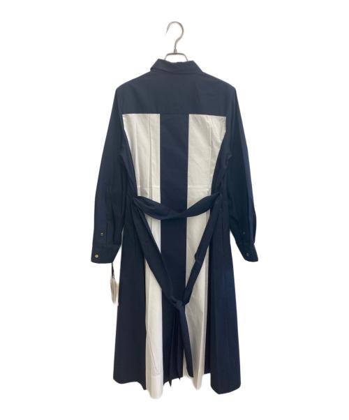 GRACE CLASS（グレースクラス）GRACE CLASS (グレースクラス) バイカラーシャツドレス ネイビー×ホワイト サイズ:38 未使用品の古着・服飾アイテム